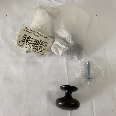 Lot Of 4 Jeffrey Alexander Cabinet Drawer Knobs  Black Finish (AY)