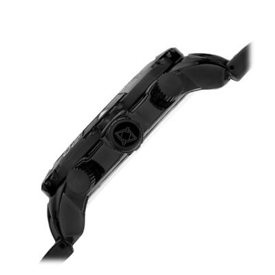 Pre-owned Akribos Xxiv Men's Watch Quartz Chronograph Etched-pattern Dial Strap In Silver