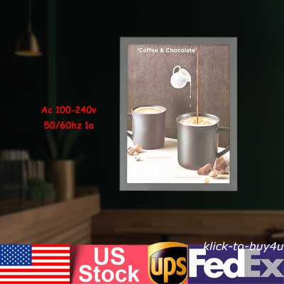 LED Movie Poster Frame LED Light Box Wall Mount Photo Menu Display Sign Holder