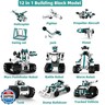 Suplanet STEM Robot Toys for 8-14, 12 in 1 Remote Control Robotics Toys for Kids, Programmable Building Robot Kit Birthday Present for Science Educational(469 Pcs)