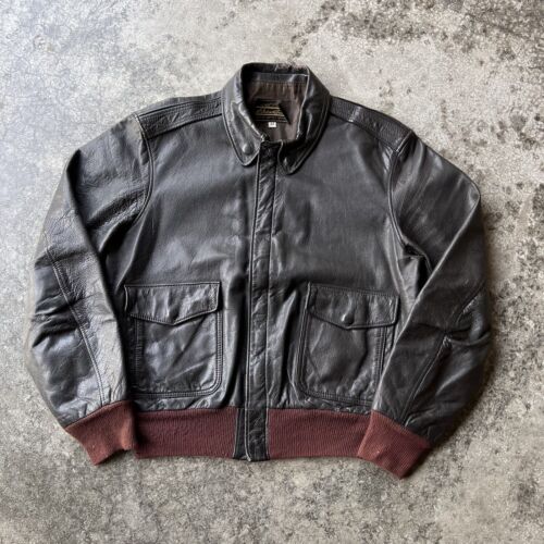 Vintage 70s 80s Eddie Bauer Leather A-2 Bomber Jacket Mens Vintage 70s 80s Eddie Bauer Leather A-2 Bomber Jacket Mens