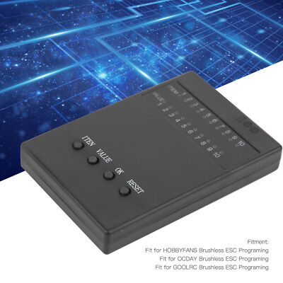 Brushless ESC Programming Card For RC Car 25 A 35 A 45 A 60A 80A 120A Black US