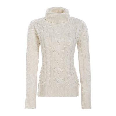 Alps & Meters Ivory Classic Cable Knit  Sweater Small NEW