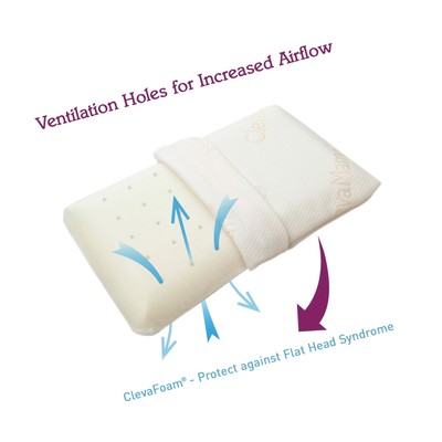 Clevamama Foam Baby Pillow (Clevafoam, Cream)