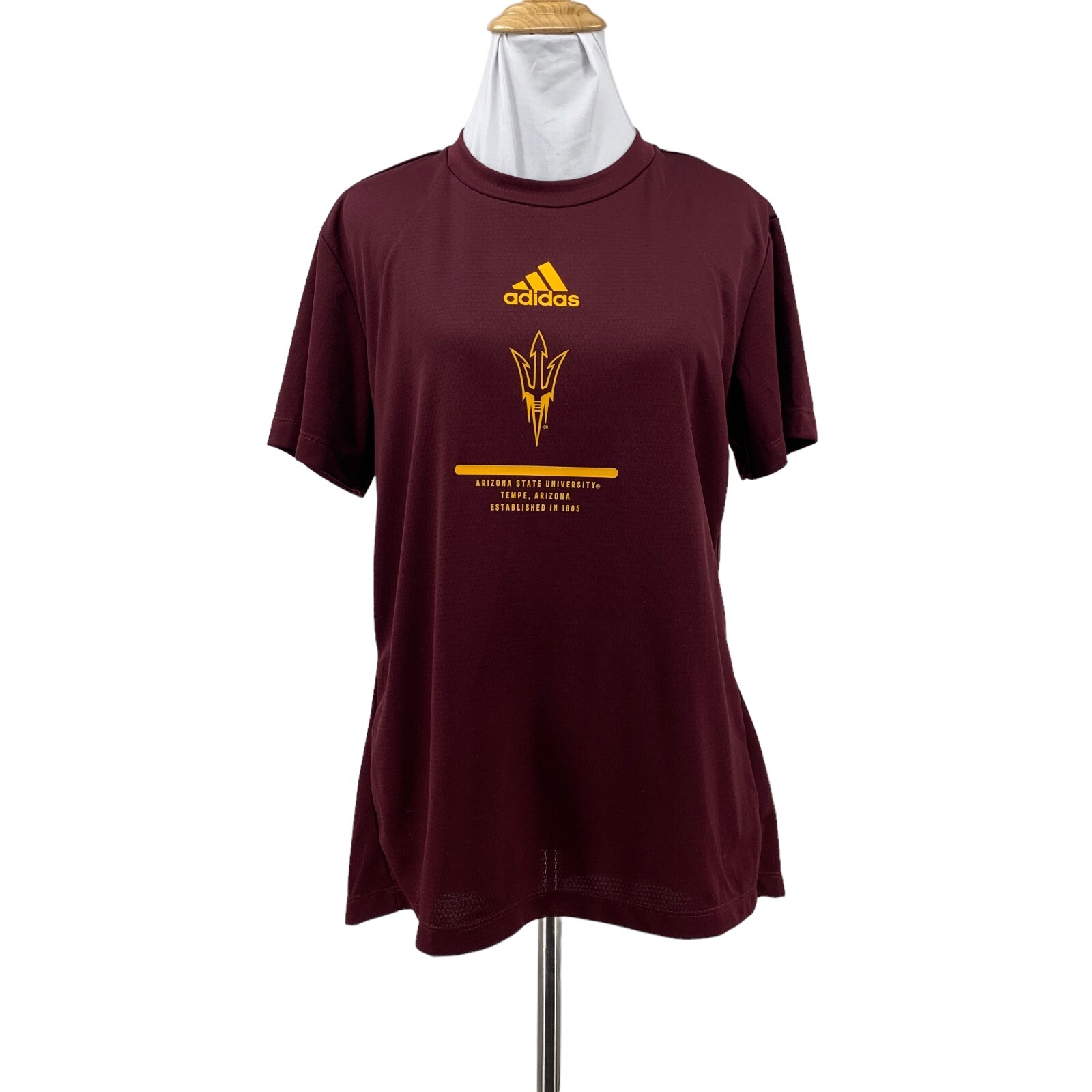 売れ筋商品|||アディダス Tシャツ トップス レディース Men's Maroon Arizona State Sun Devils Head of Class Fresh T-shirt Maroon Adidas Arizona State Sun Devils Tee Womens L Large Maroon