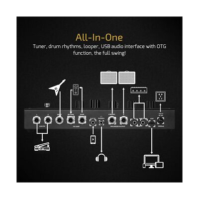 Valeton GP-200LT Multi Effects Pedal Multi Effects Processor Guitar Effects P...