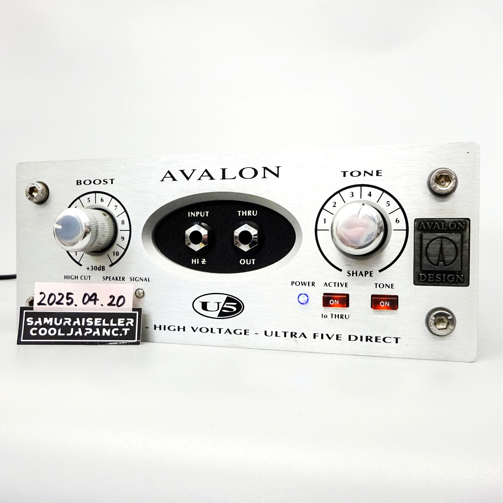 数々の賞を受賞 DI Voltage High U5 DESIGN AVALON Preamp Silver Box Direct 配信機器・PA機器・レコーディング機器
