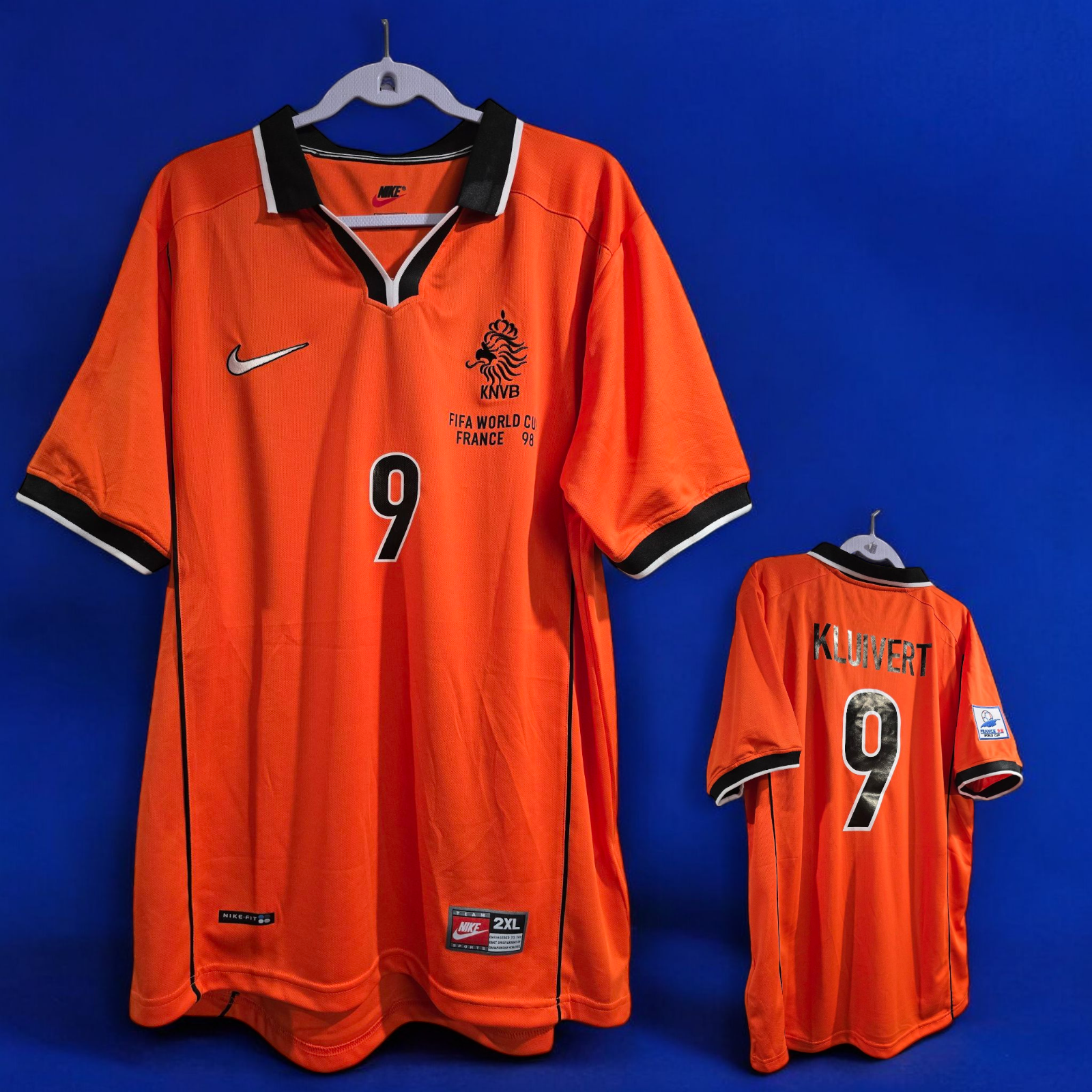 NETHERLANDS Home - World Cup 98 - Football Soccer - KLUIVERT # 9