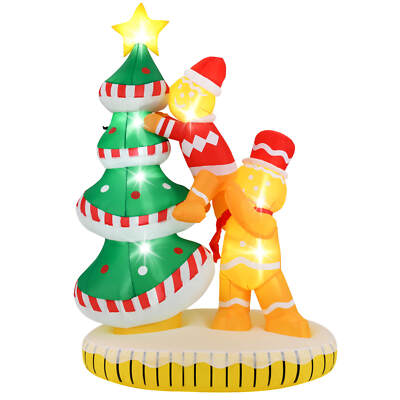 7 ' Inflatable Christmas Tree w/ 7Internal LED Lights & Built-in Fan for Yard