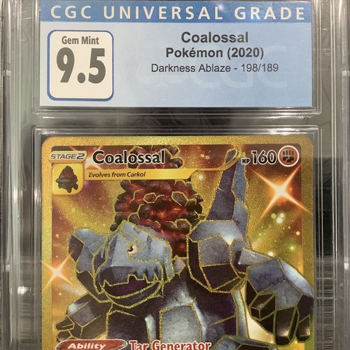 の*ん様 ❤️特大充実株❤️巨大葉❤️6号❤️950⭐️Ash【ATLAS】Pi Pokemon Coalossal 198/189 (Gold Secret) - Darknesss Ablaze - CGC