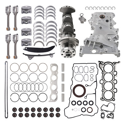 Engine Rebuild Kit w/ Crankshaft ConRod Timing Cover Set For HYUNDAI KIA 2.0L