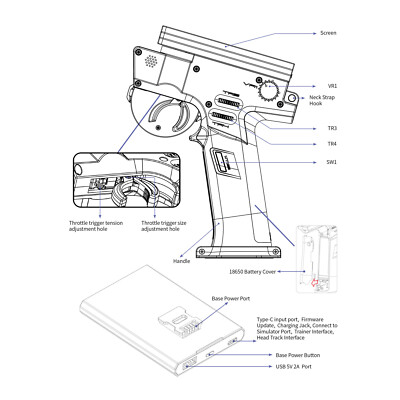 Flysky Noble NB4+ 2.4GHz 8CH RC Transmitter FGR4S Receiver AFHDS 3 Protocol T9R2