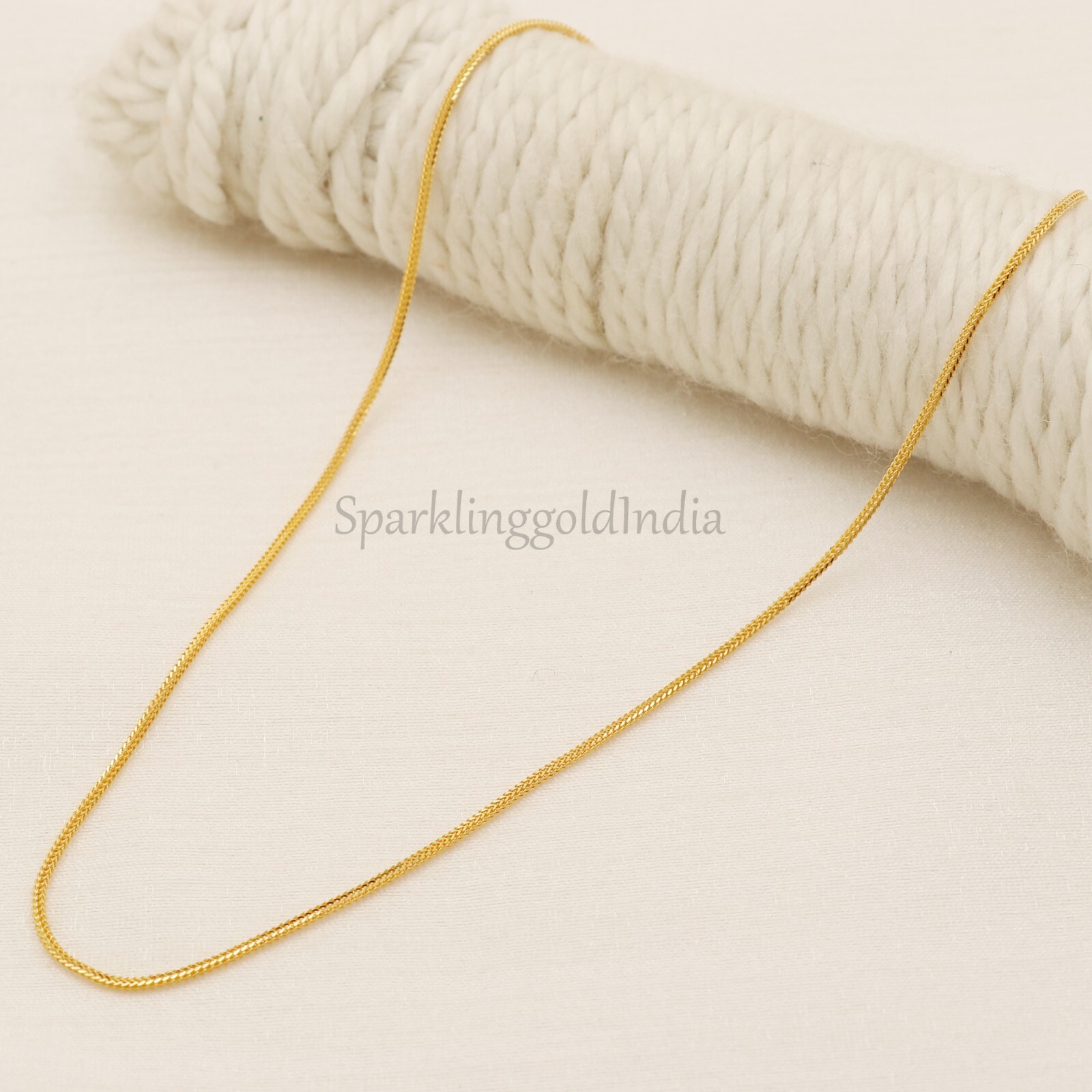 [STONE HENgE] 韓国☆14K Gold☆B0046 Necklace 22k Yellow Gold Beads Chain Necklace 22kt Wedding Fine