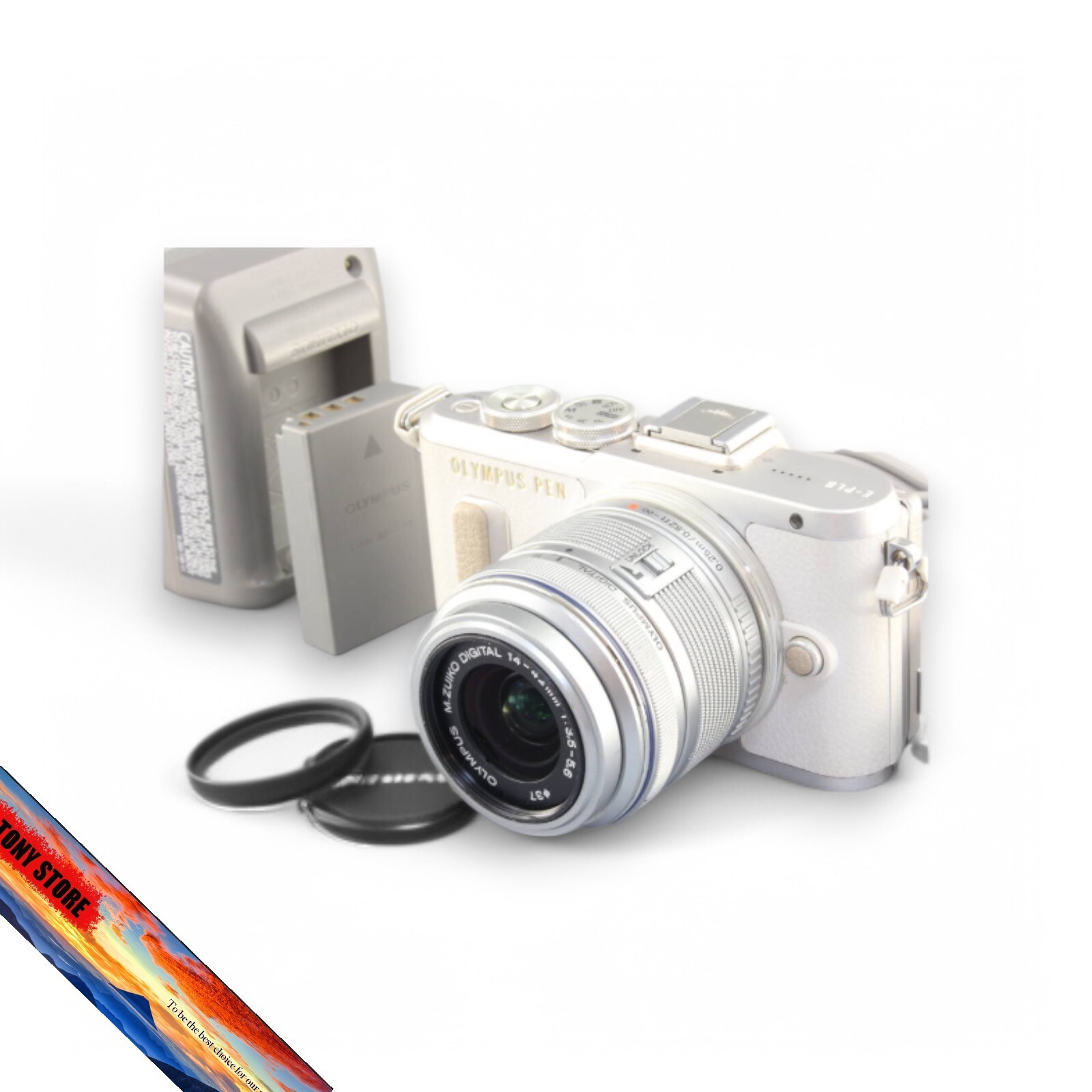 Olympus PEN E-PL8 Compact Digital Camera White EZ 14-42mm
