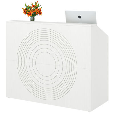 Tribesigns Reception Desk with Counter, Modern Front Desk Reception Room Table
