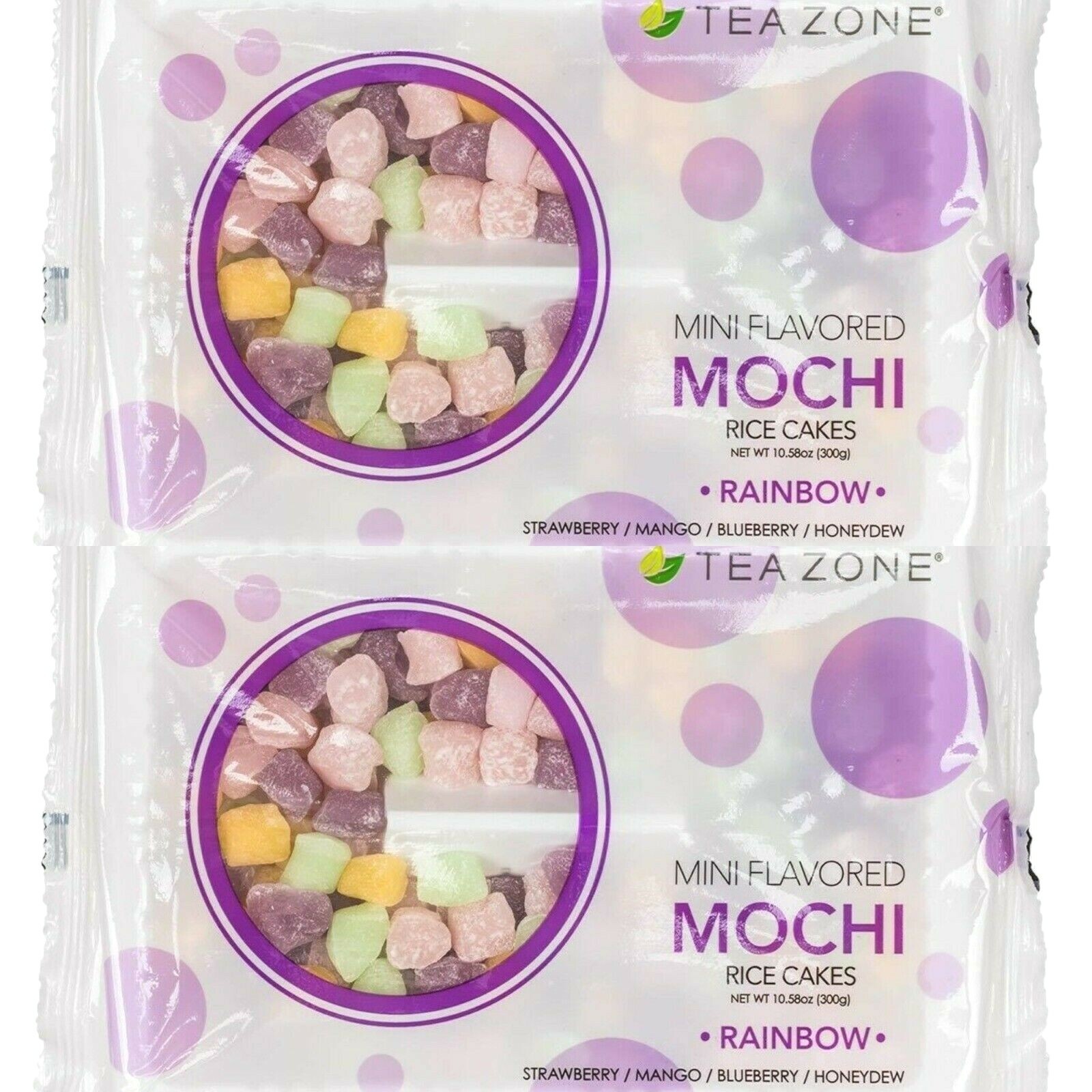 Zone Mini Flavored Mochi Rice Cakes Rainbow 10.58 Oz/pack