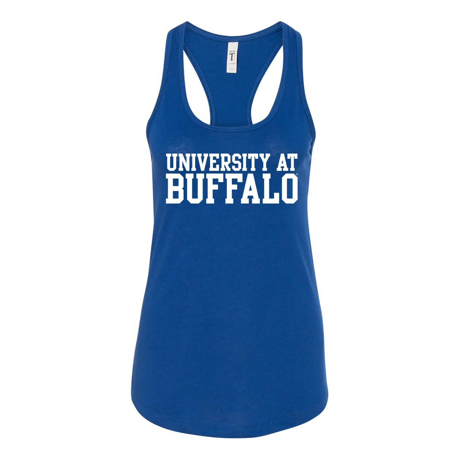 University at Buffalo Basic Block, Team Color Womens Racerback Tank - Royal