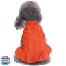 CHBORCHICEN Small Dog Sweaters Knitted Pet Cat Warm Dog Sweatshirt Winter Clothes Kitten Puppy Sweater (L, Dress-Orange)