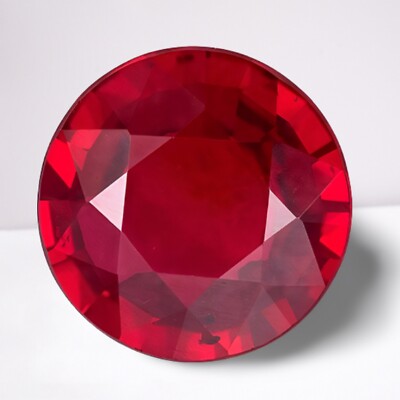 Lustrous Ruby Round Cut Gemstone 6 mm - 0.64 Ct Flawless Loose Gemstone