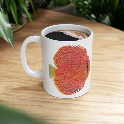 Discus Fish Coffee Mug, Aquarium Mug, Symphysodon Mug, Fish Lover Mug