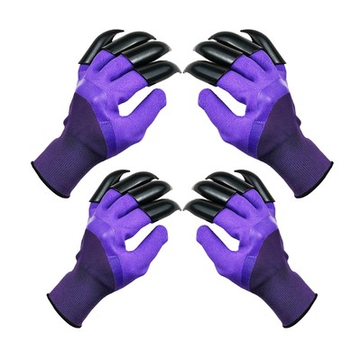 Garden Gloves with Claws 2 Pairs（Two Hands with Claws for Digging, Planting, ...
