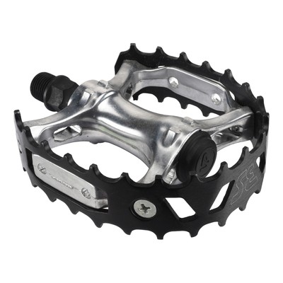 SE Bikes Bear Trap BMX Platform Pedals Alloy Silver/Black 9/16