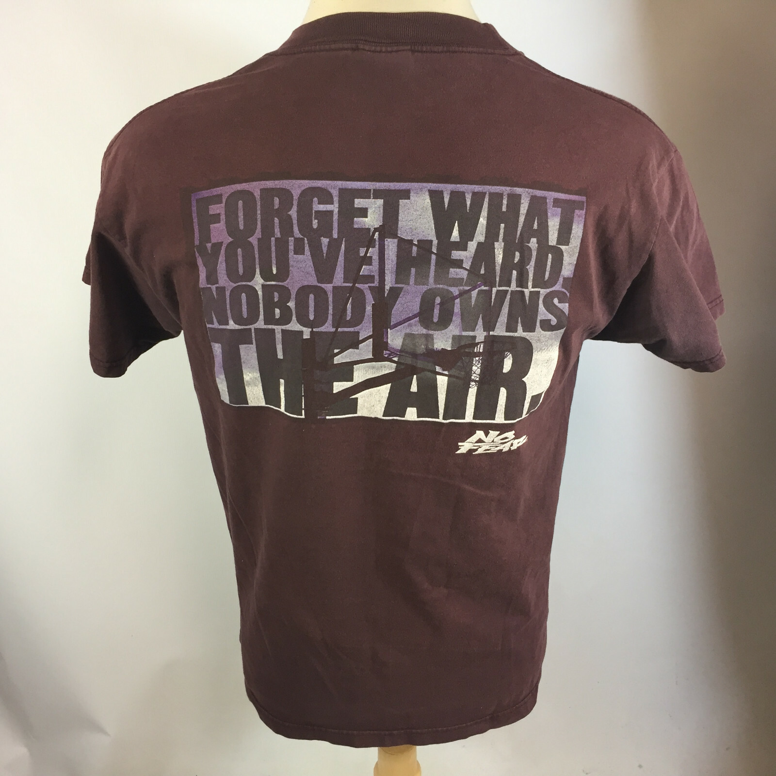Vintage 80s 90s Grunge Surf Skate NO FEAR Quote Sport T