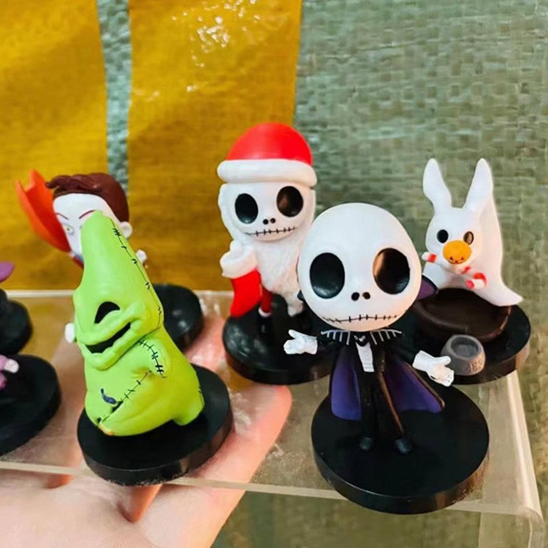 10Pcs/set The Nightmare Before Christmas Jack Skellington Action Figure Toy Gift