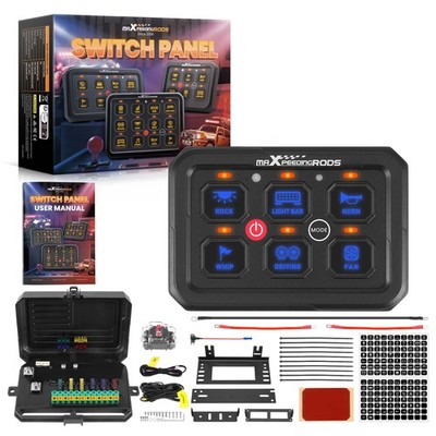6 Gang Schalttafel Touch Panel 12V-24V For Universal Auto Boot ATV Offroad 60A