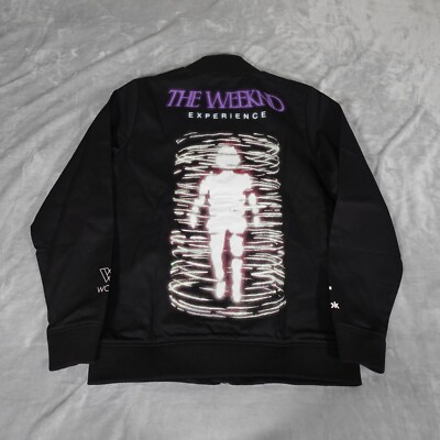 The Weeknd Experience XO Bomber Jacket Mens Small Relaxed Fit Full Zip Music NEW