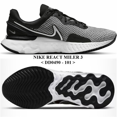 NIKE REACT MILER 3 (DD0490 - 101 ) ,Men's RUNNING Shoes.NEW IN BOX "NO LID"