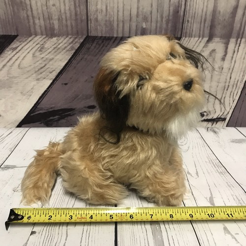 Vintage 1980 Dakin BENJI Plush Stuffed Dog Sitting with Collar & Metal Tag (D3