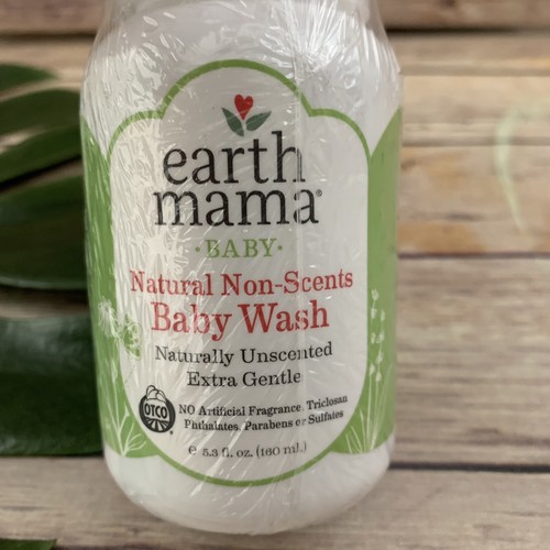 Earth Mama Natural Non Scents Baby Wash Unscented Extra Gentle New 5.3 fl oz