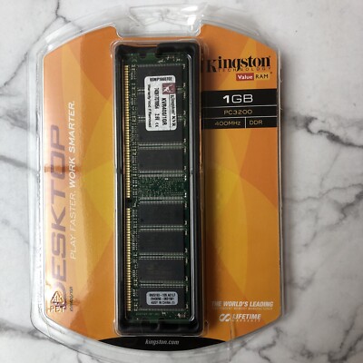 Kingston PC-3200 1 GB DIMM 400 MHz DDR Memory (KVR400/1GR)