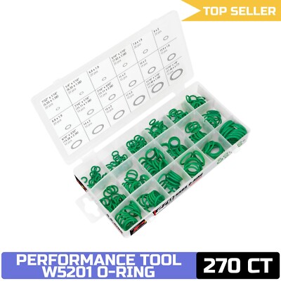 Performance Tool W5201 270-Pc HNBR O-Ring Assortment Case Vehicle Tool Repair
