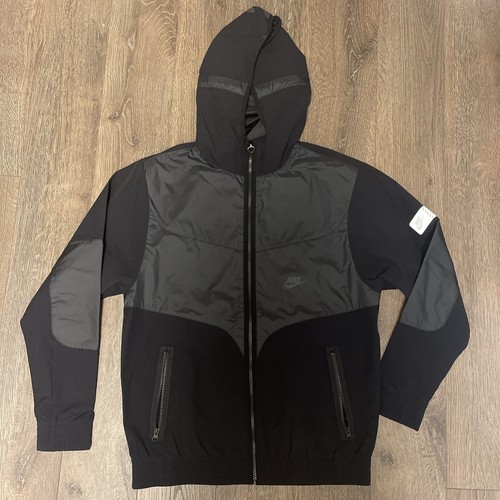 Nike Air Max Mens Size S Woven Ripstop Jacket Black Zip