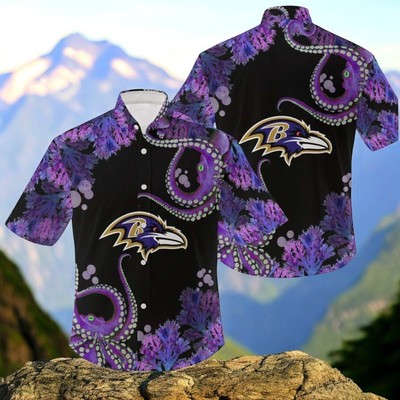 Baltimore Ravens Hawaiian Shirt Octopus Unique Hawaiian Shirts