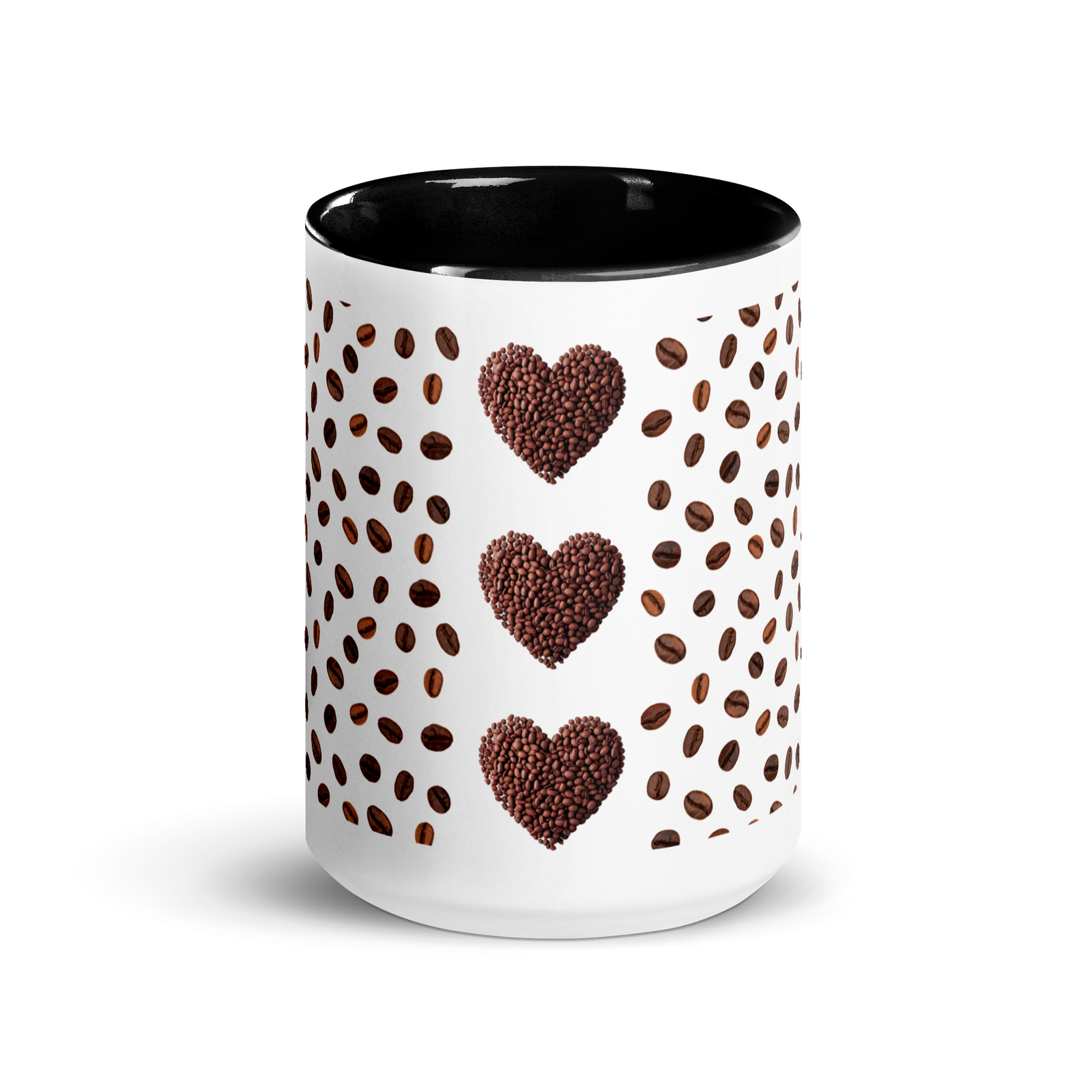 Colorful Ceramic Coffee Cup Bean Heart Design Gift Coffee Mug 11oz / 15oz