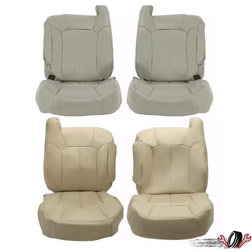 Чехол для переднего левого и правого сидений Серый/коричневый для Chevy Silverado Suburban Tahoe 99-02