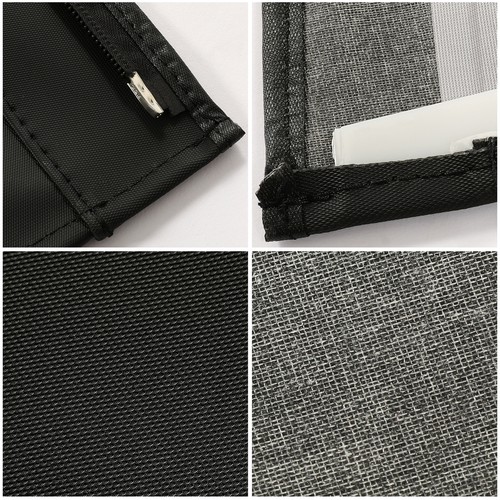 For 1987-1995 1988 Jeep Wrangler YJ Soft Top Half Doors Sailcloth Black #9870215