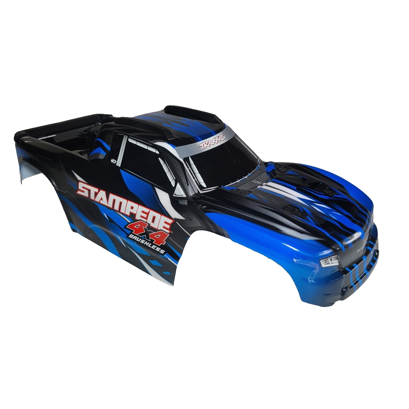 Carrosserie Sans Clip Blue Stampede 4X4 BL-2S – Pré-peinte, échelle 1/10, Décalcomanies Incluses, Pour RC