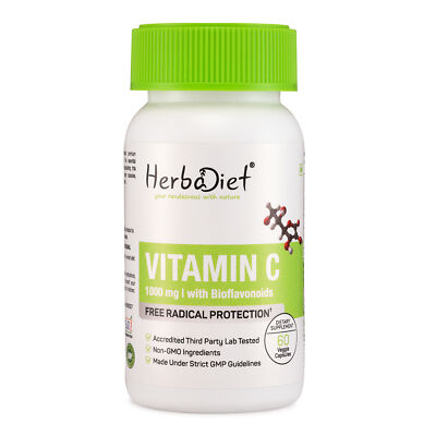 Vitamin C Capsules 100% PURE Ascorbic Acid Immune System Support Antioxidant