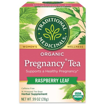 Organic Raspberry Leaf Tea for Pregnancy Support, 16 Bags, Herbal Wellness