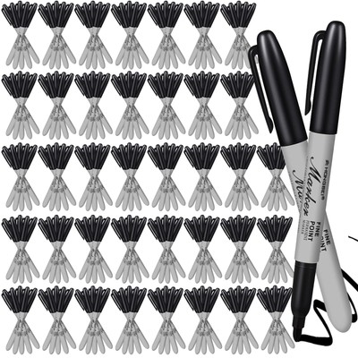 Permanent Markers Bulk Black Permanent Marker Set Fine Point Marker Pens Work on