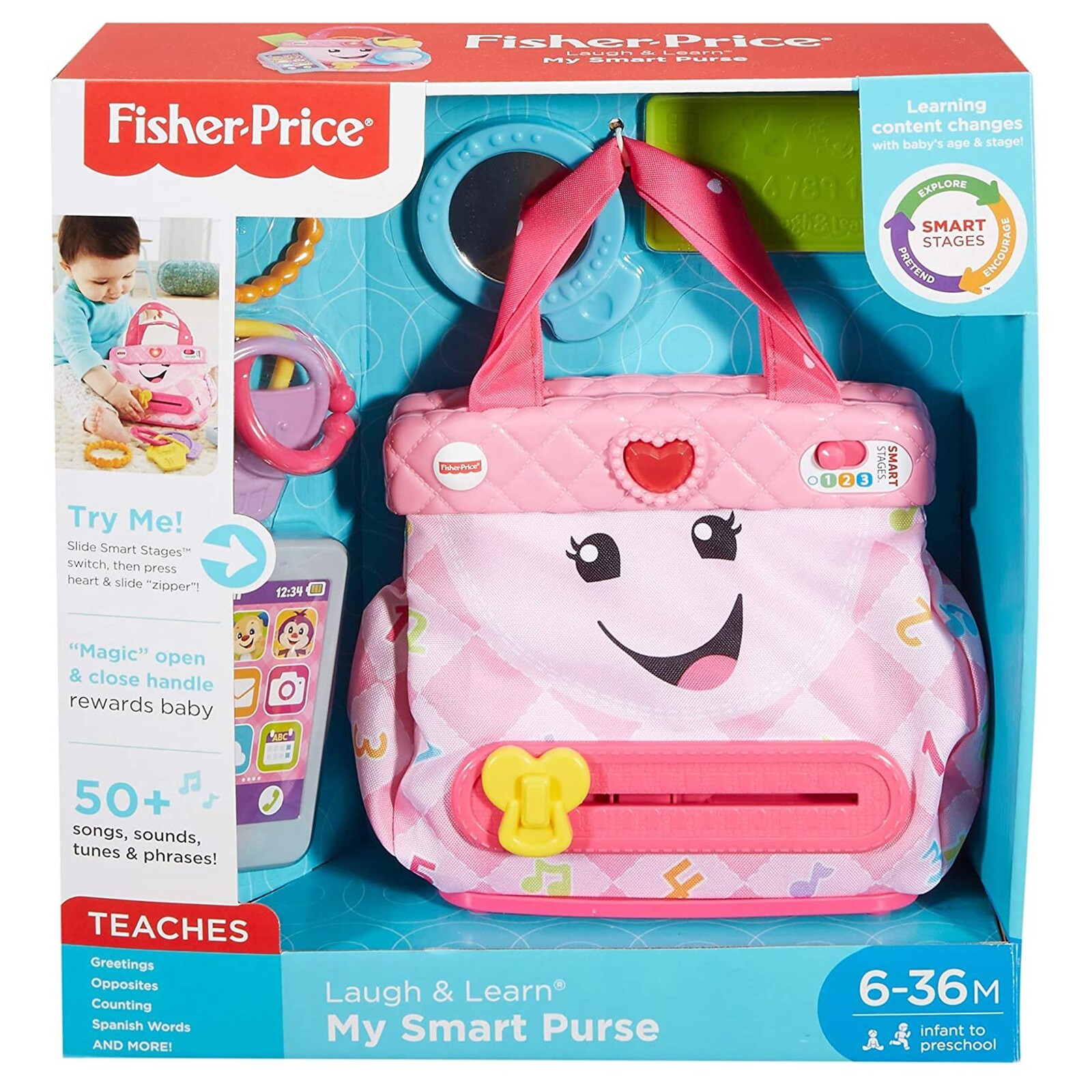 Игровой набор Fisher Price Смейся и изучай мою умную сумочку, НОВЫЙ В НАЛИЧИИ