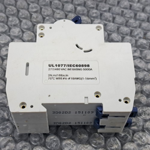 YuCo YC-2-2D  Minature DIN RAIL Circuit Breaker 2 Pole 2A D Curve TUV ,UL 1077 E