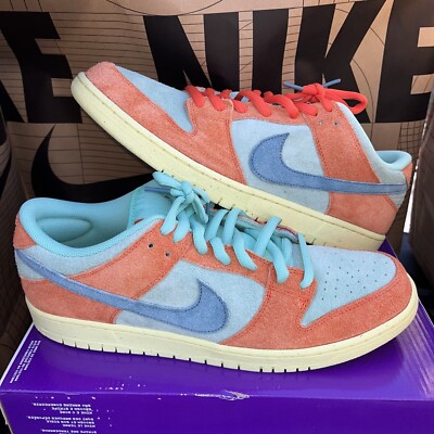 NEW Nike SN Dunk Low Pro PRM Orange Aqua Emerald Rise Men Size 14 DV5429-800 NBY
