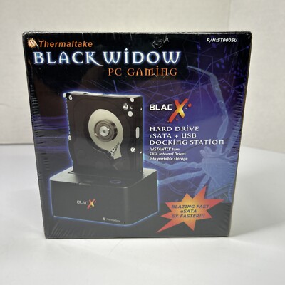 SEALED Thermaltake BlacX Dual 2.5'' 3.5'' SATA HDD eSATA USB2.0 Docking Station