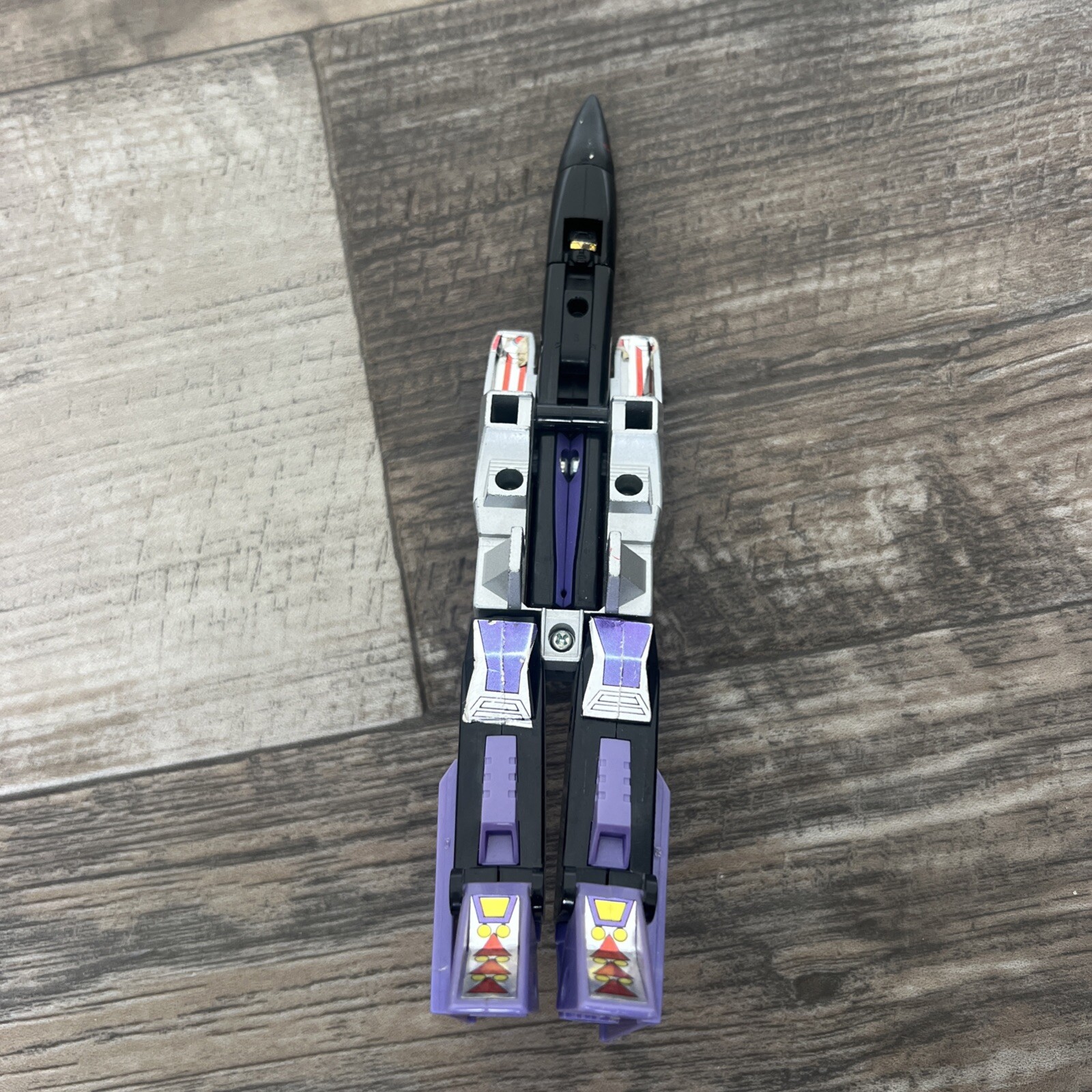 Skywarp 1985 Vintage G1 Transformers F-15 Fighter Hasbro Incomplete Broken
