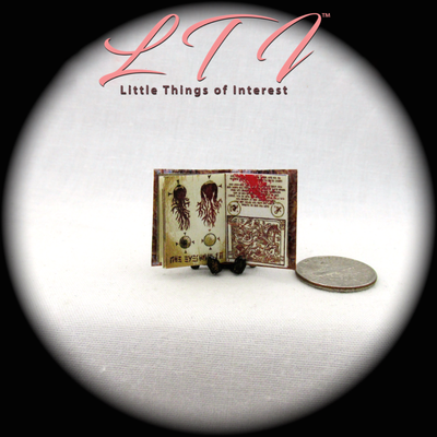 Necronomicon Ex-Mortis BOOK OF THE DEAD 1:12 Scale Miniature Illustrated Book